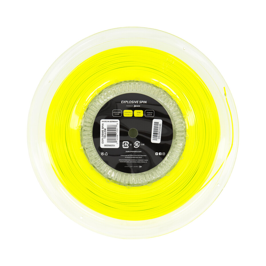 Tenisový výplet Dunlop  Explosive Spin Yellow 1.25 Reel (200 m) - main (1)