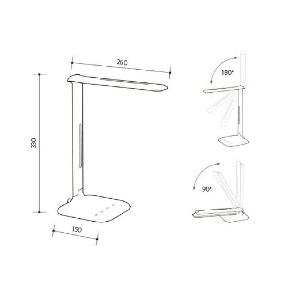 Panlux Stolní LED lampa Robin černá, 7 W - main (3)