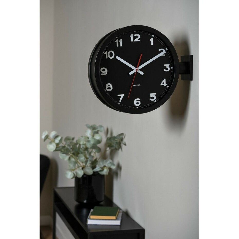 Karlsson 5966BK oboustranné nástěnné hodiny 38 cm - main (1)