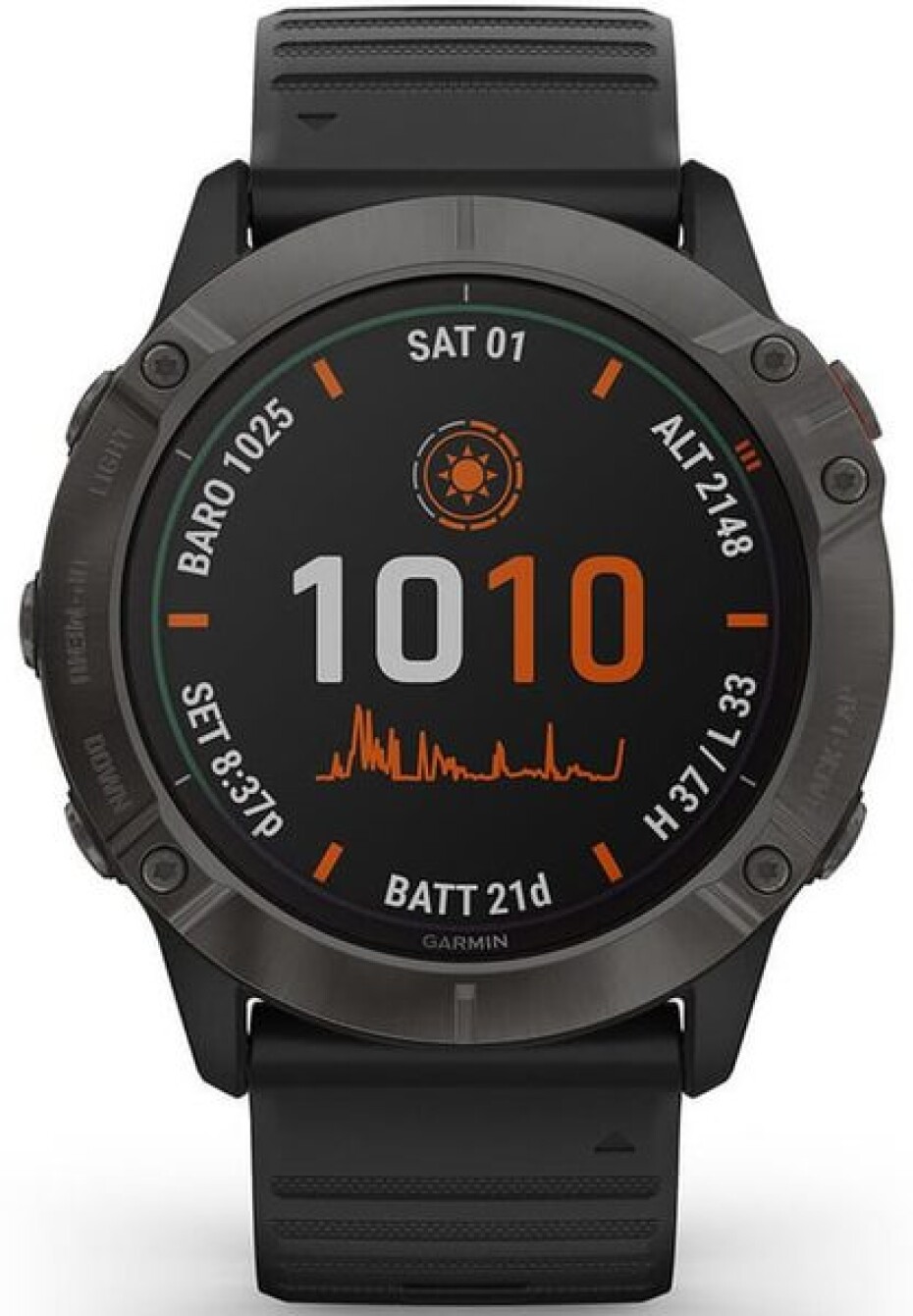 Garmin fenix6X PRO Solar, TitaniumGrayDLC/Black Band (MAP/Music) 010-02157-21 - main (5)