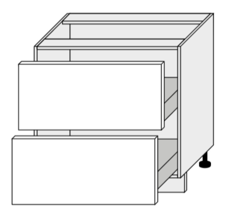 ArtExt Kuchyňská skříňka spodní, D2M / 80 Quantum Barva korpusu: Grey - main (1)