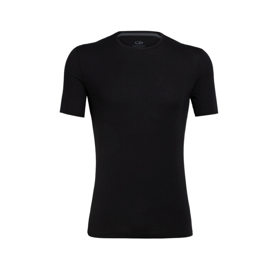 Pánské tričko Icebreaker Merino Anatomica SS Crewe Black XXL - main (0)