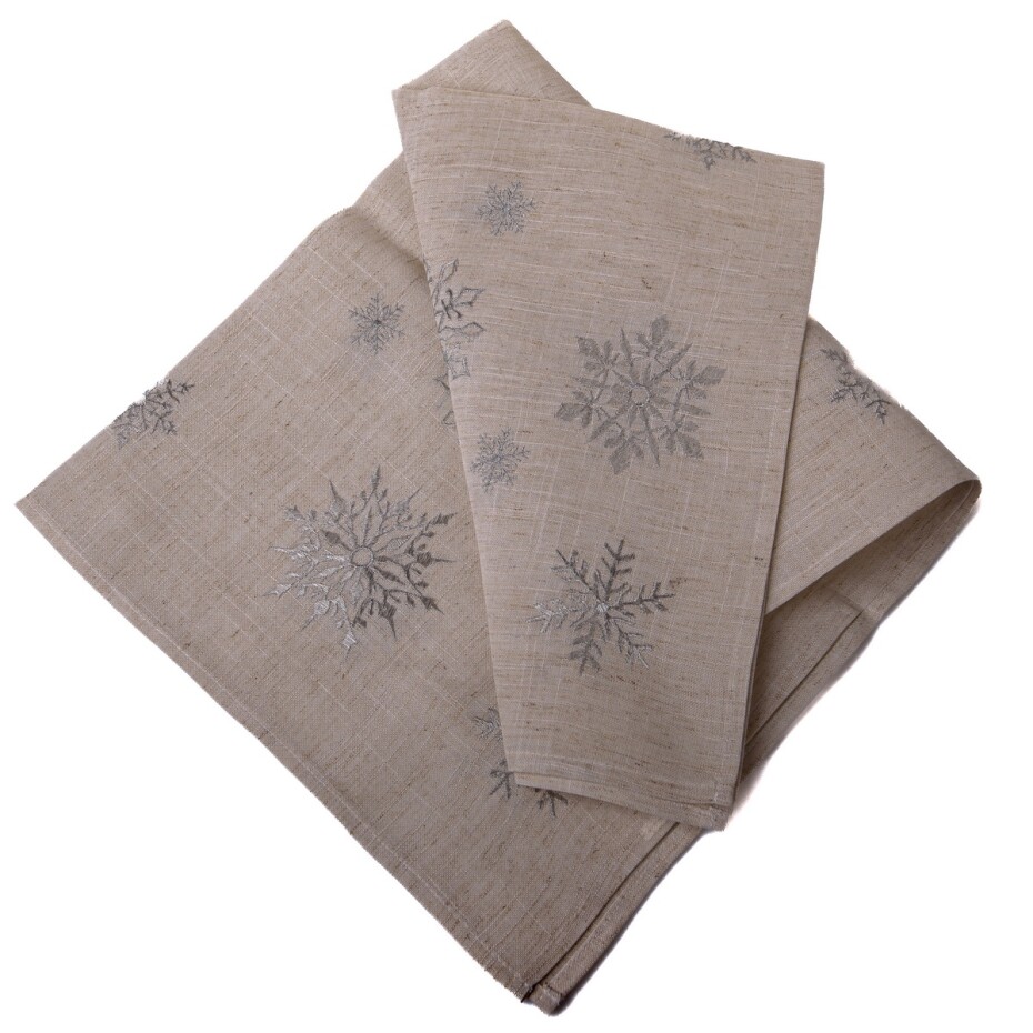 Vánoční ubrus Silver Flakes, 85 x 85 cm - main (0)