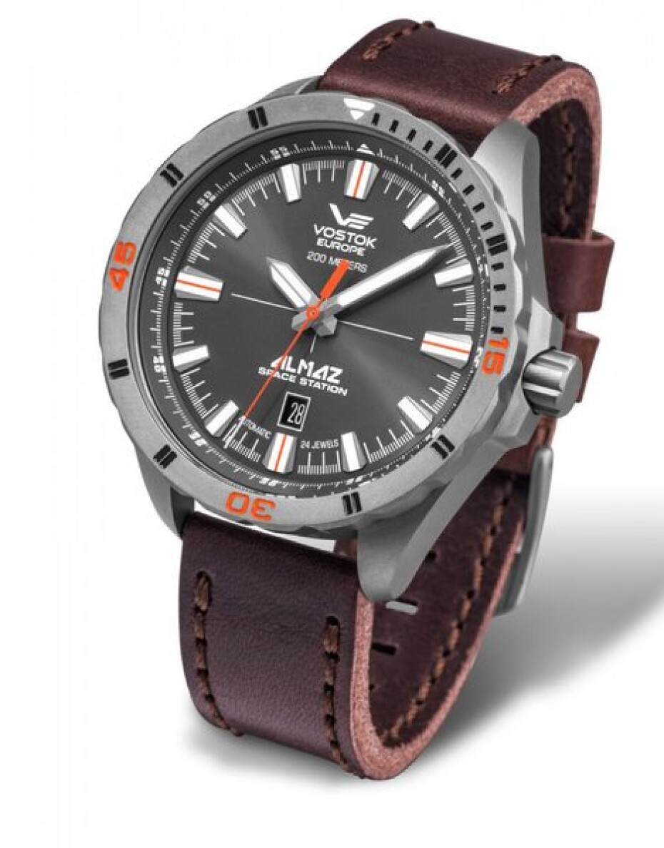 Vostok Europe Almaz Titanium Line NH35A/320H263 - Černý silikonový řemínek - main (1)