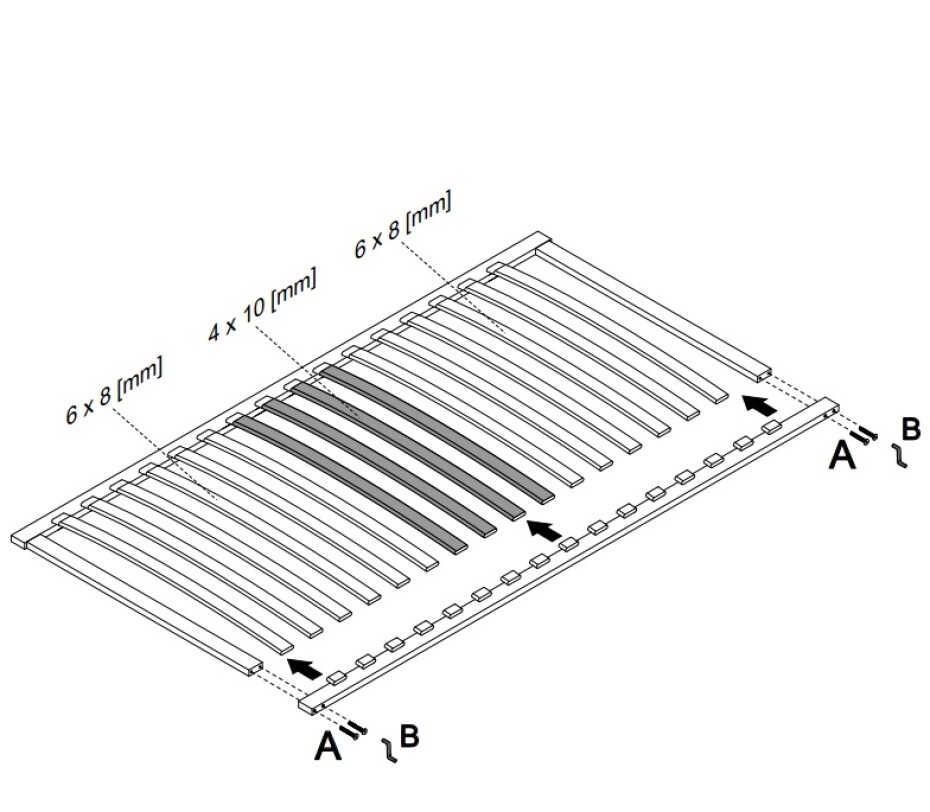 Drewmax Rošt lamelový FLEX 3-zónový Provedení: 120 x 200 cm - main (1)