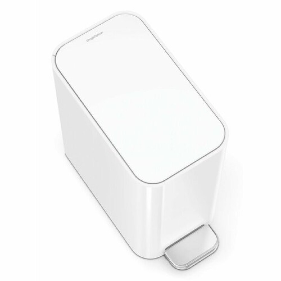 Simplehuman Úzký pedálový koš 5 l, bílá - main (2)