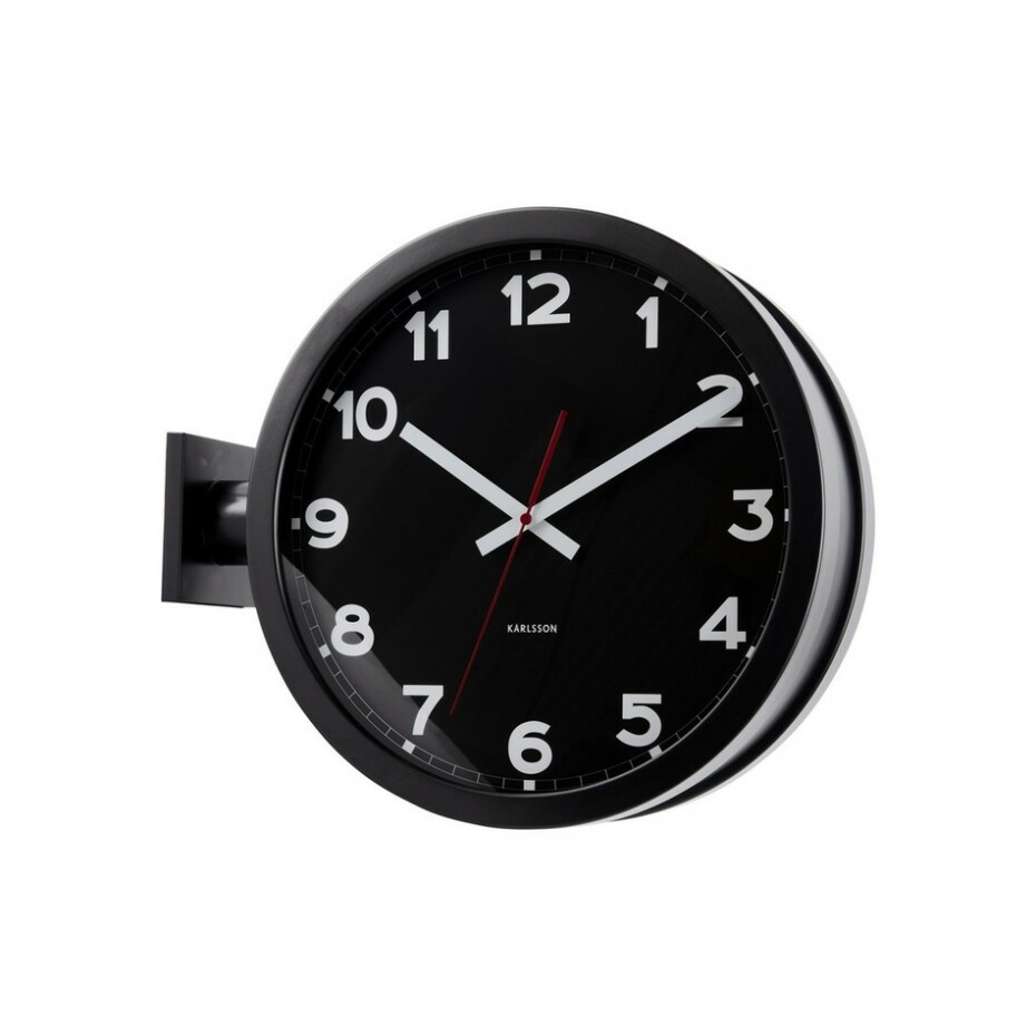 Karlsson 5966BK oboustranné nástěnné hodiny 38 cm - main (2)