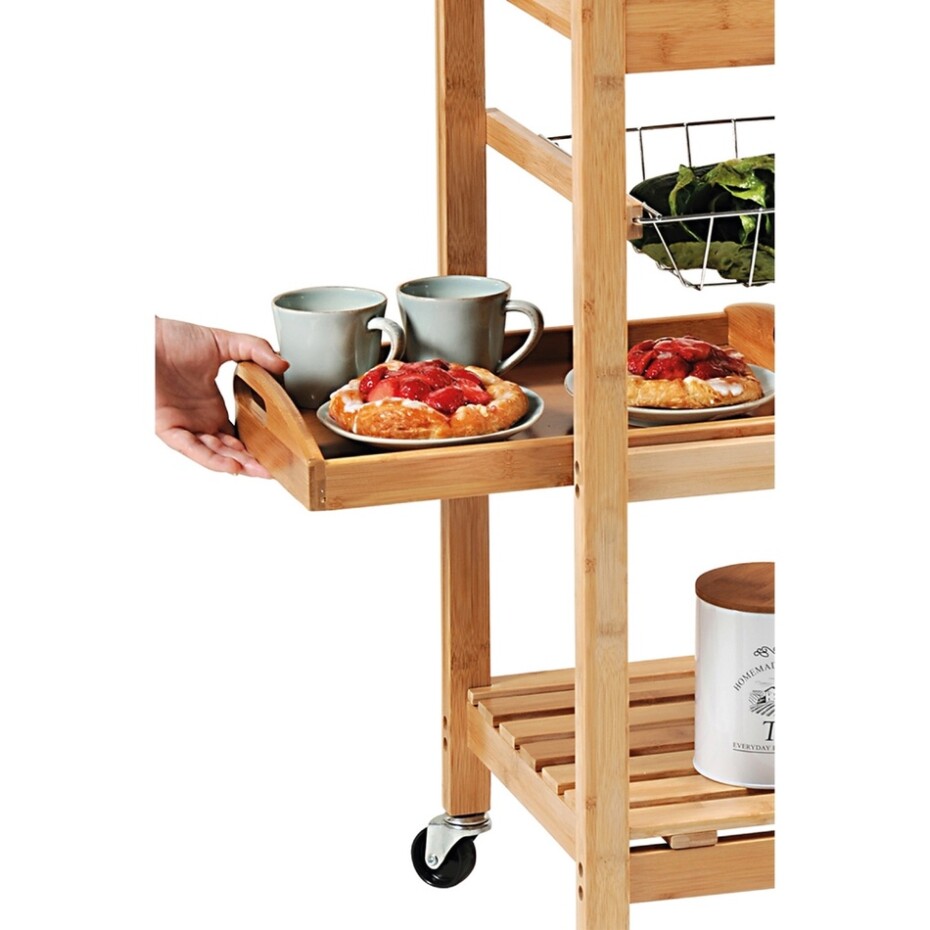 Kesper 25776 Kuchyňský vozík s pracovní deskou, 81 x 48 x 38 cm - main (2)