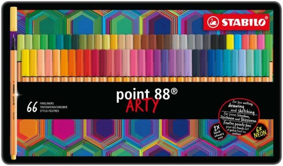 STABILO Pen 68 Arty Sada v kovovém pouzdru 66 ks - main (0)