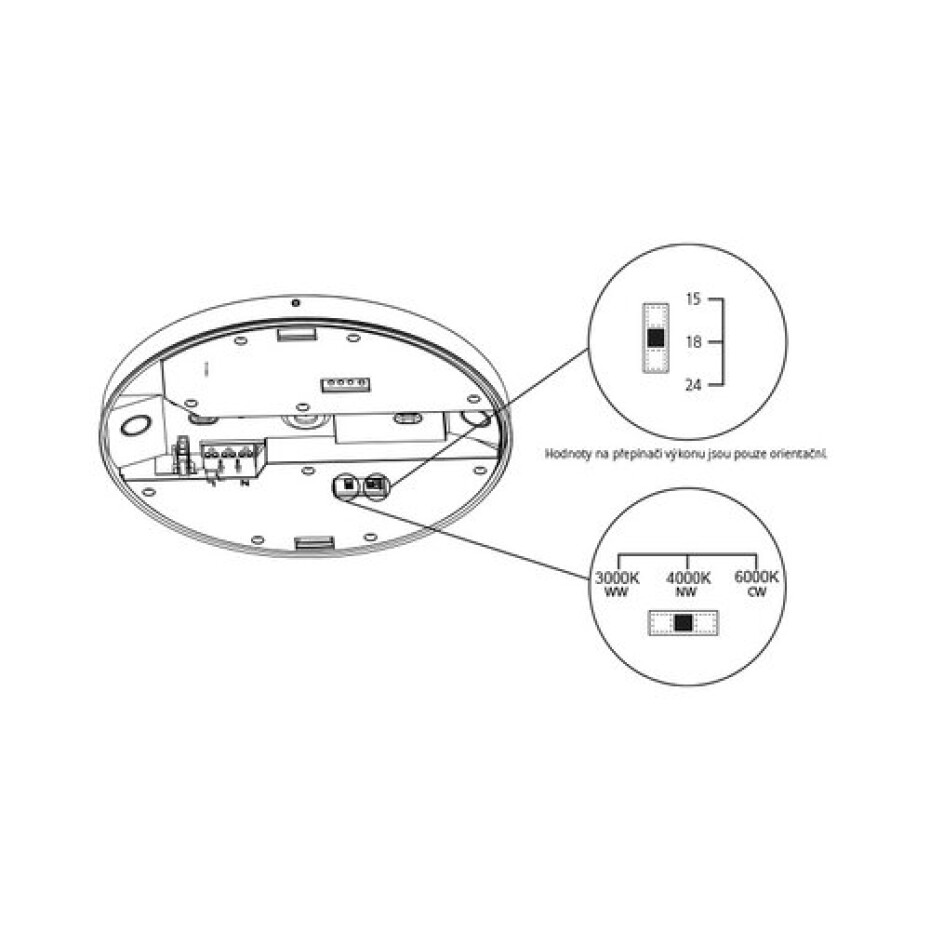 Panlux Přisazené LED svítidlo Verona Circle černá, pr. 28,3 cm, IP54 - main (4)