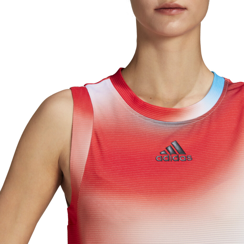 Dámské tílko adidas  Melbourne Printed Match Tank White/Red/Blue M - main (1)