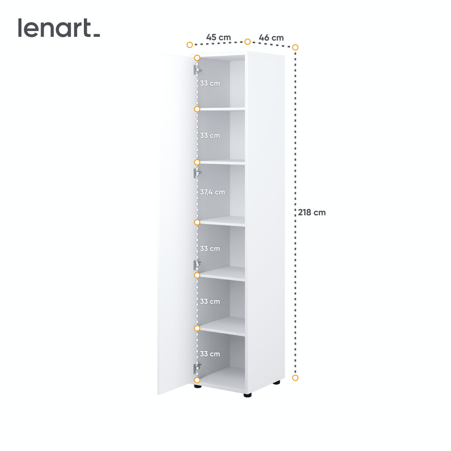 Dig-net nábytek Policová skříň Lenart BED CONCEPT BC-21 | bílá - main (5)