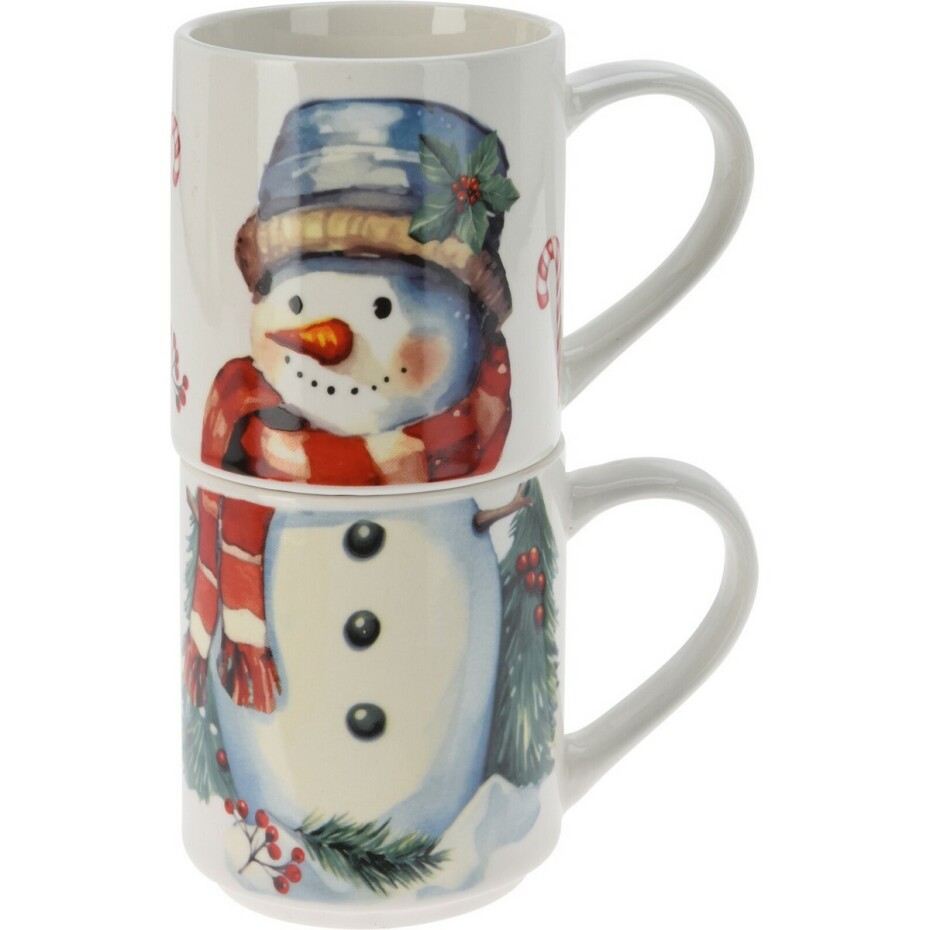 2dílná sada hrnků Sněhulák, 265 ml, porcelán - main (0)