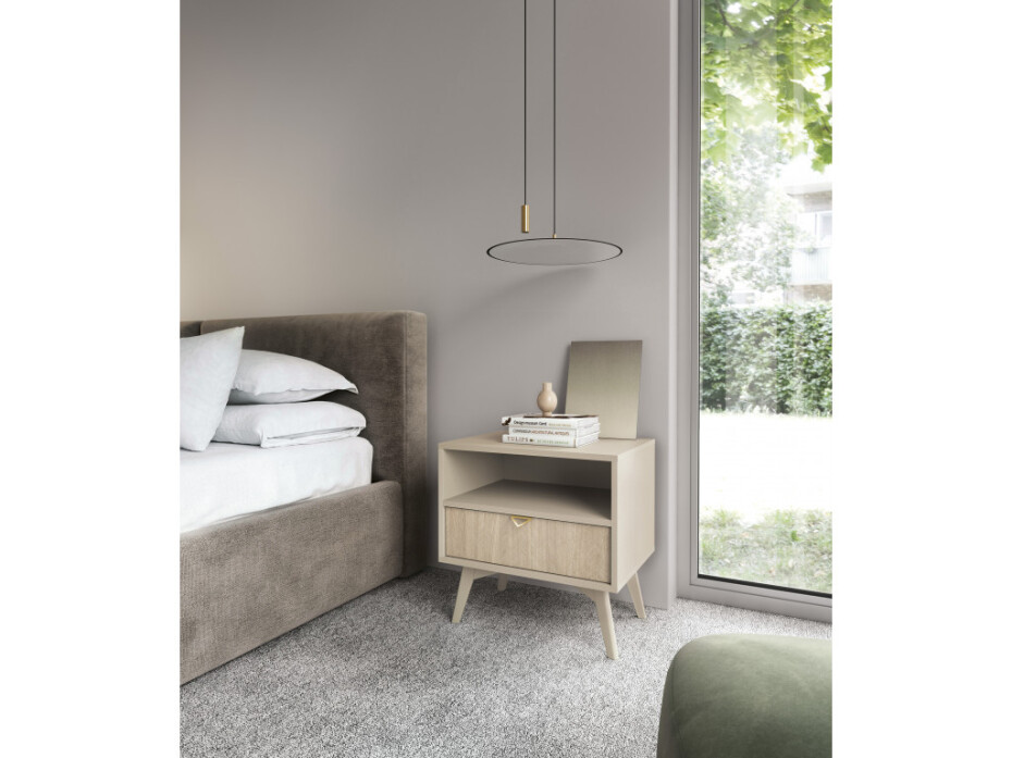 ArtPS Noční stolek TIMBER S54 | béžová - main (1)