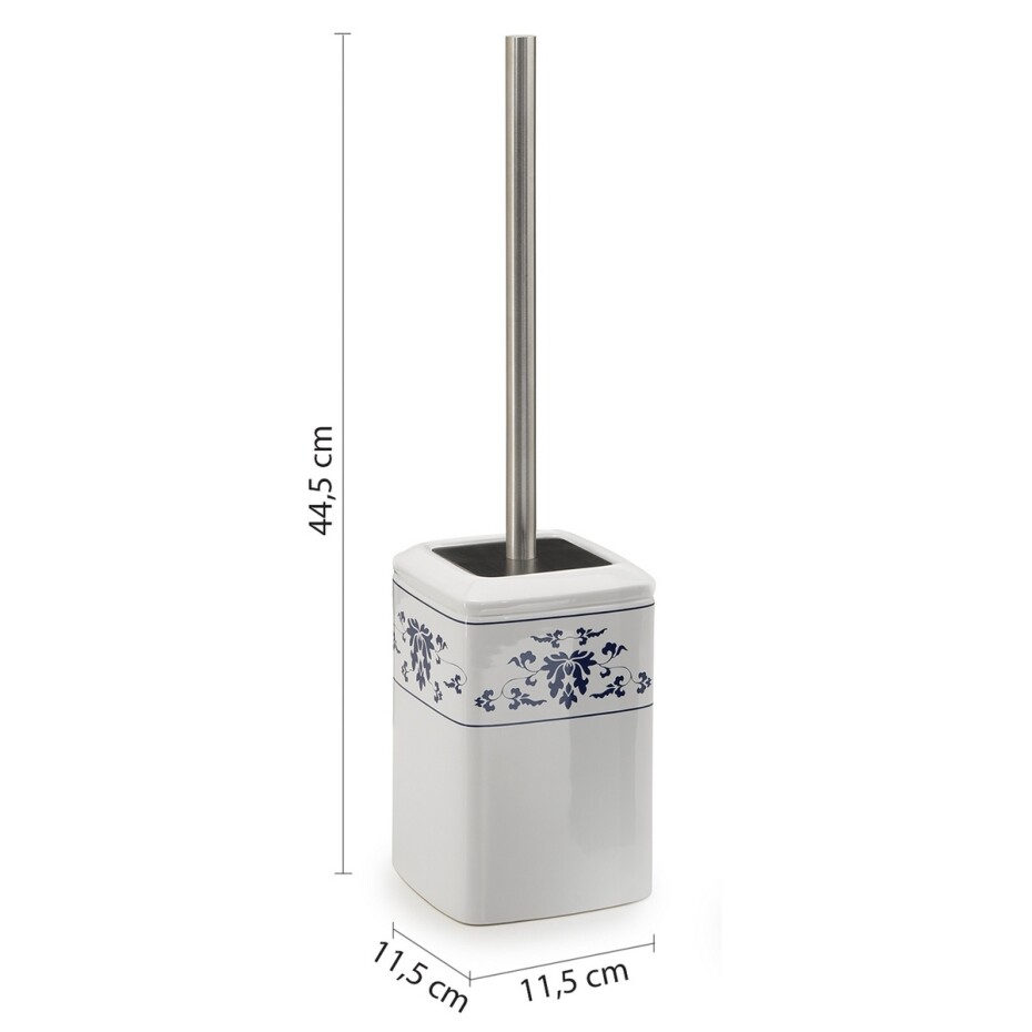GEDY CX3389 Cixi WC štětka na postavení, porcelán, bílá/modrá - main (2)