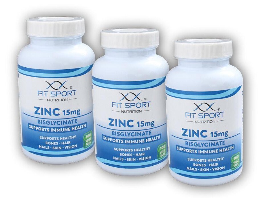 FitSport Nutrition 3x Zinc 15mg Bisglycinate 100 vege tabs - main (0)