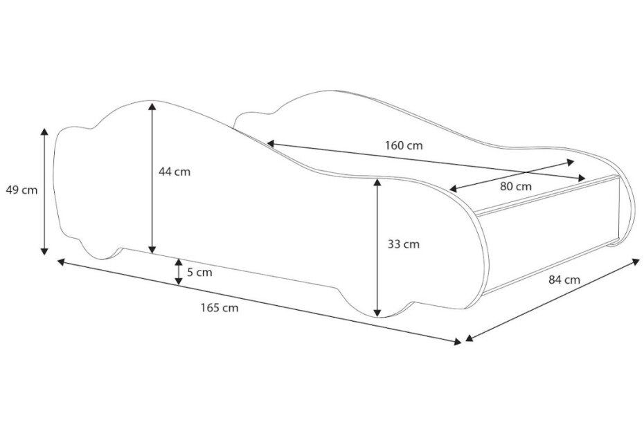 ArtAdrk Dětská auto postel BATCAR | 80 x 160 cm Provedení: 80 x 160 cm - main (2)