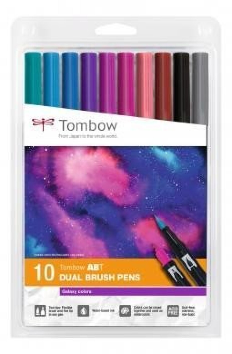 Tombow Oboustranný štětcový fix ABT - Galaxy colors 10 ks - main (0)