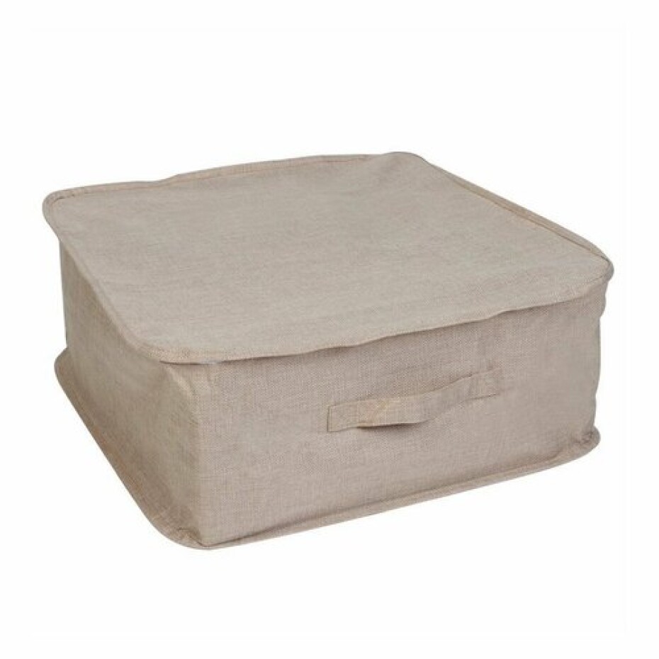 Compactor Textilní úložný box na oblečení a přikrývky se zipem Sandy 46 x 46 x 20,5 cm - main (0)