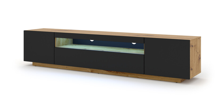 ARTBm TV stolek AURA 200 | dub artisan/černý mat - main (4)