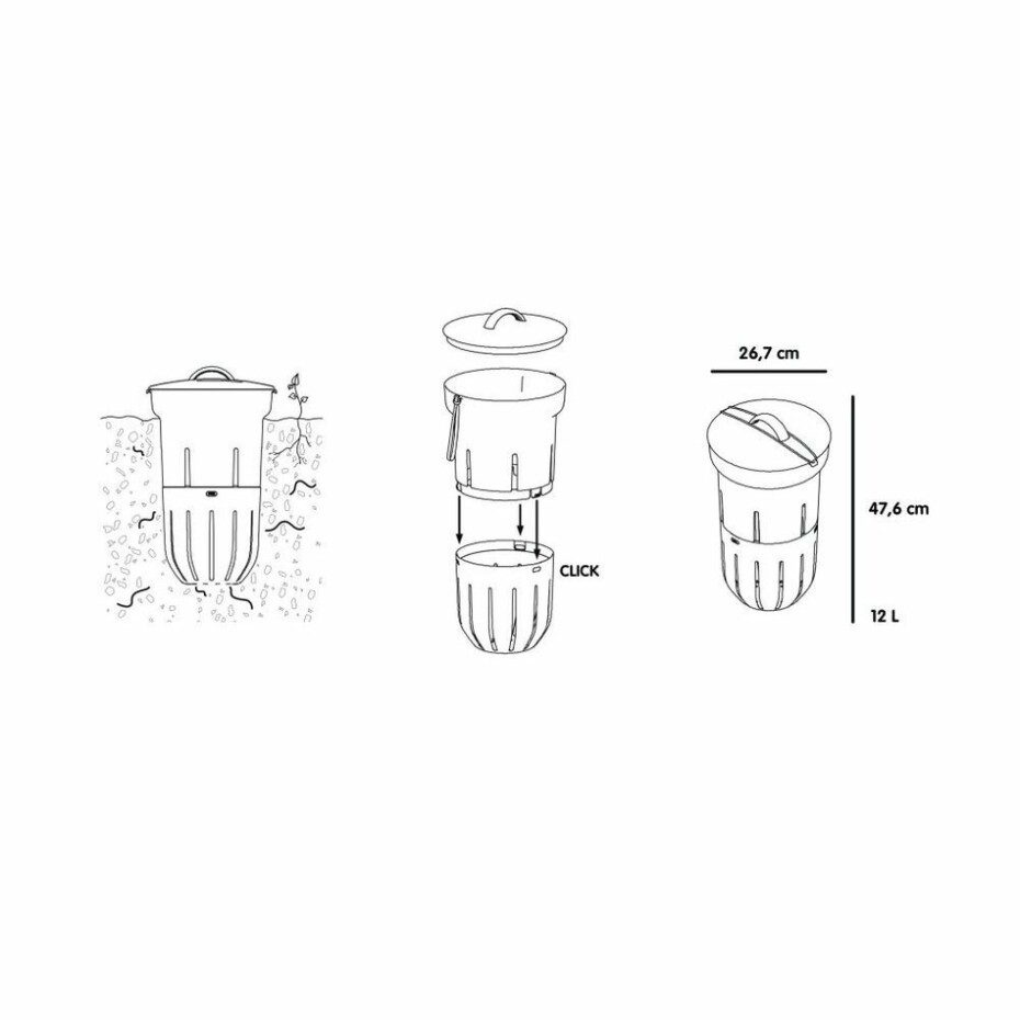Plastia Vermikompostér do záhonu, taupe - main (6)