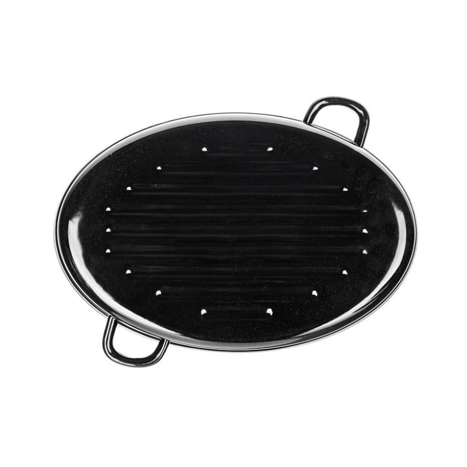 Banquet 2dílný oválný smaltovaný pekáč CULINARIA Black, 38 cm - main (8)