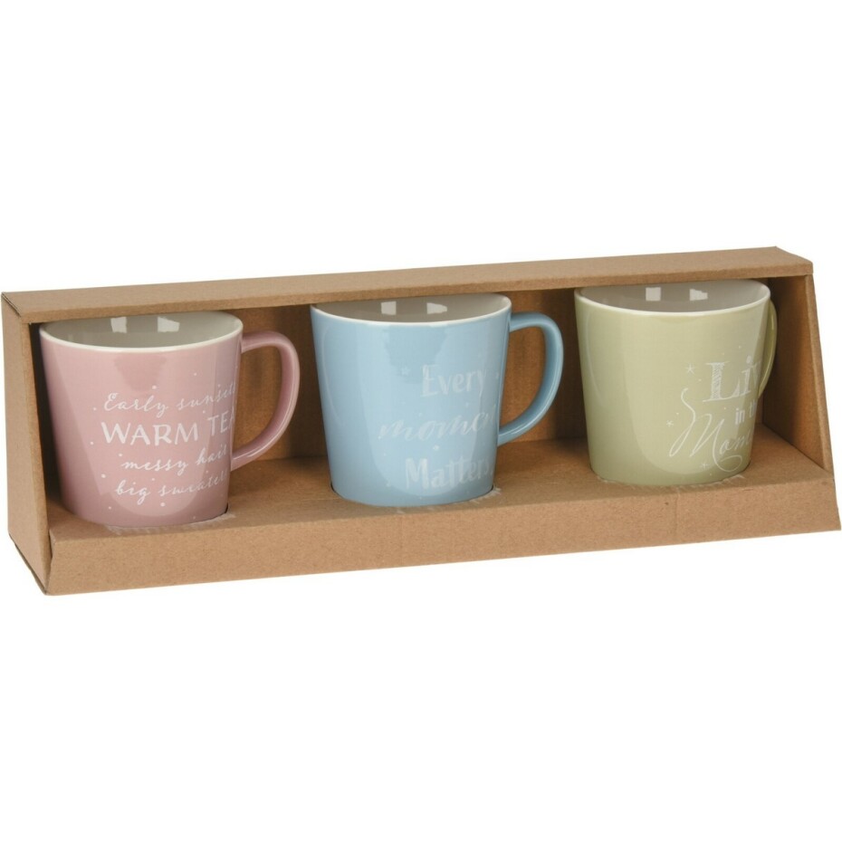 EH 3dílná sada porcelánových hrnků Tea time, 330 ml - main (0)