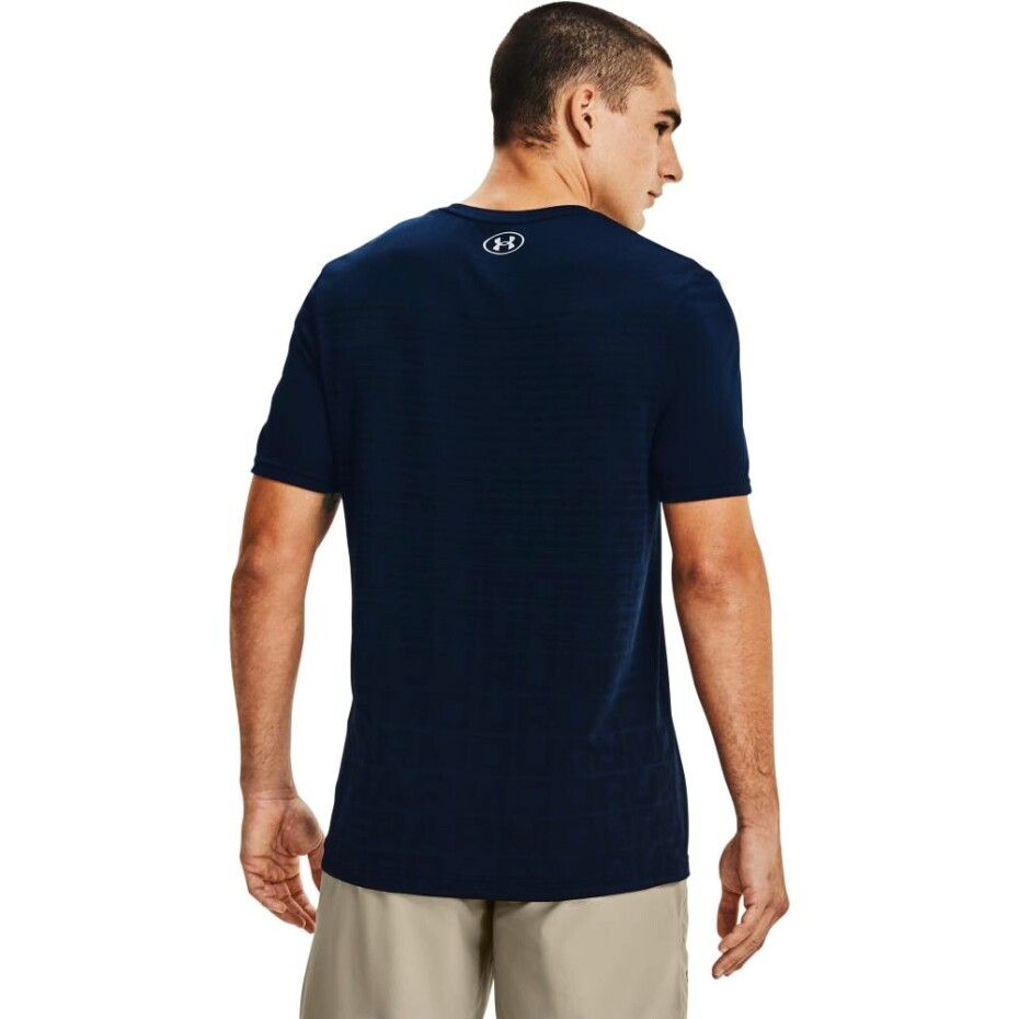 Pánské tričko Under Armour  Seamless Wordmark SS Dark Blue L - main (2)