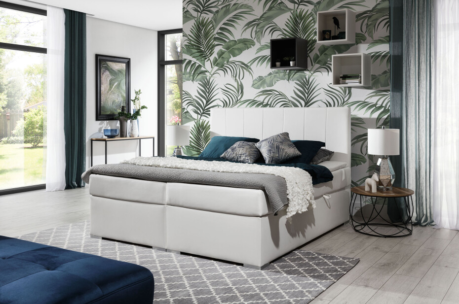 Artelta Manželská postel BOLERO Boxspring | 140 x 200 cm Bolero barva: Sawana 05, Bolero rozměr: 140x200 cm - main (10)