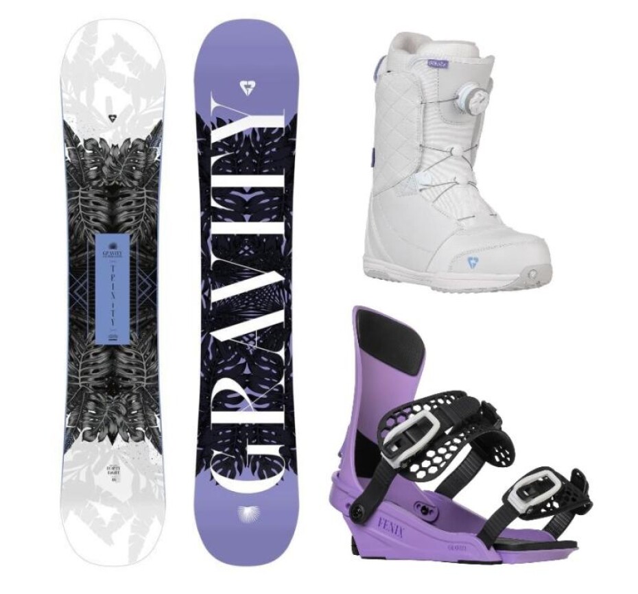 Gravity Trinity 24/25 snowboard + Gravity Fenix levander vázání + Gravity Aura Atop white/levander boty - main (0)