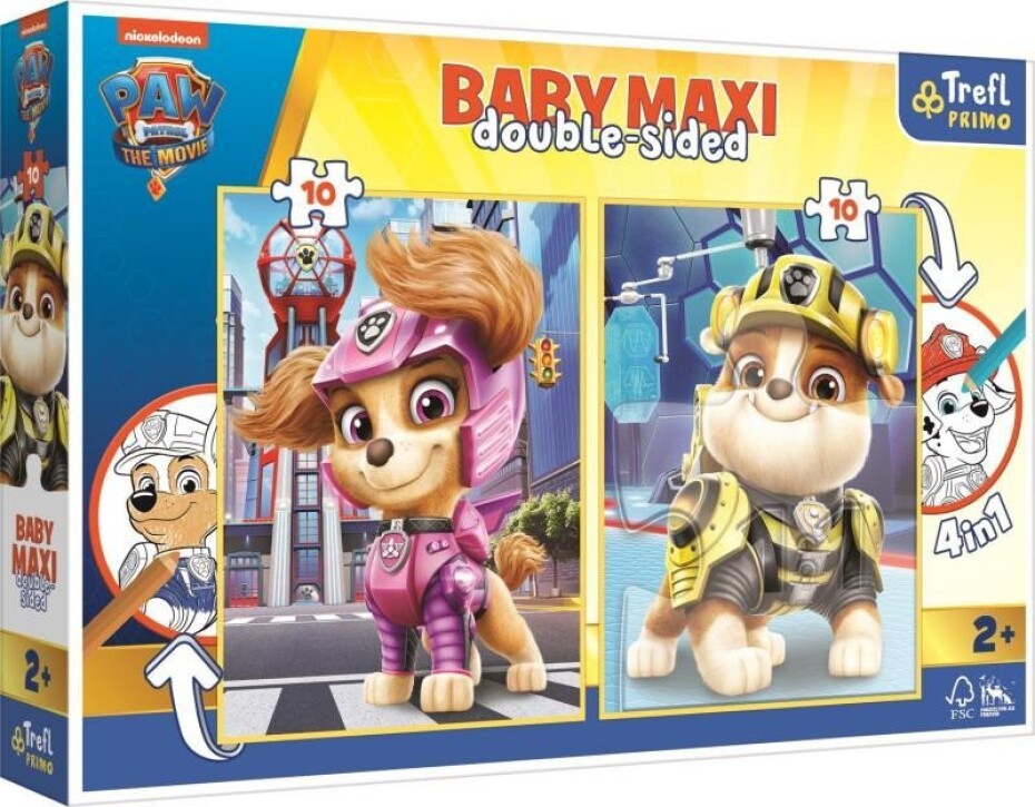 Trefl Puzzle Baby maxi Tlapková patrola Sky a Rubble 2x10 dílků - oboustranné - main (0)