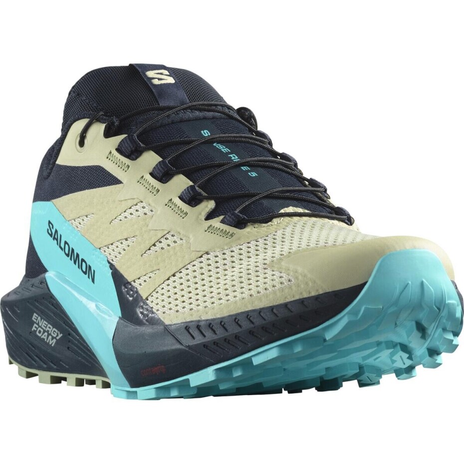Pánská běžecká obuv Salomon Sense Ride 5 Alfalfa / Carbon / Peacock Blue  UK 9,5 - main (10)