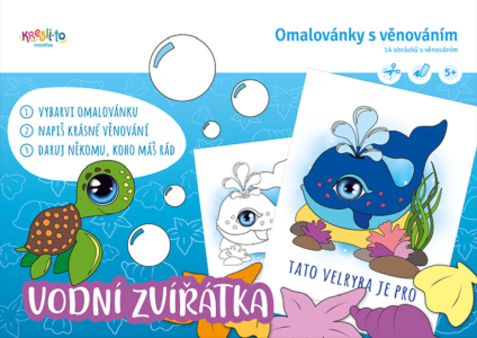 Vodní zvířata / Omalovánky s věnováním - Eva Plísková - main (0)