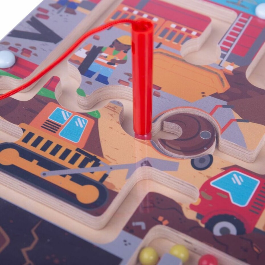 Bigjigs Toys Magnetické bludiště Staveniště - main (1)