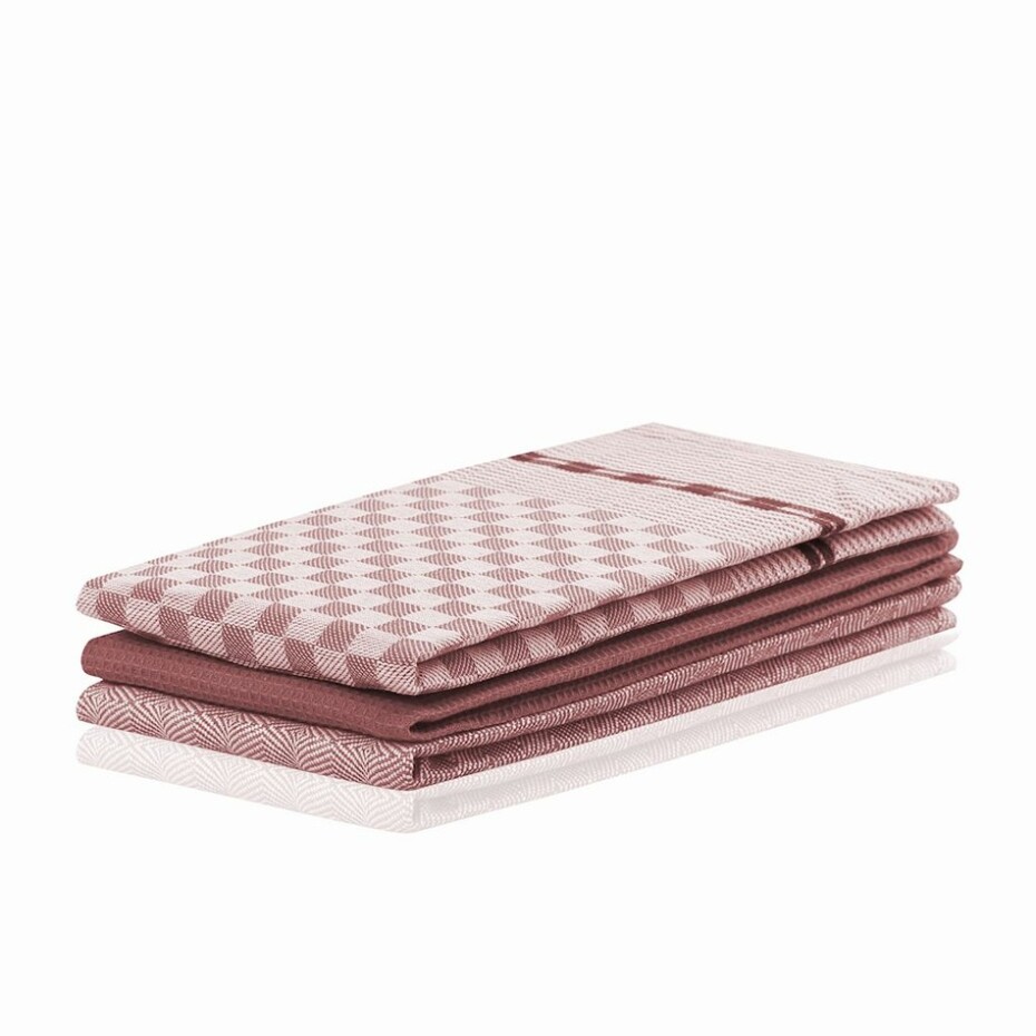 DecoKing Kuchyňská utěrka Louie růže, 50 x 70 cm, sada 3 ks - main (0)
