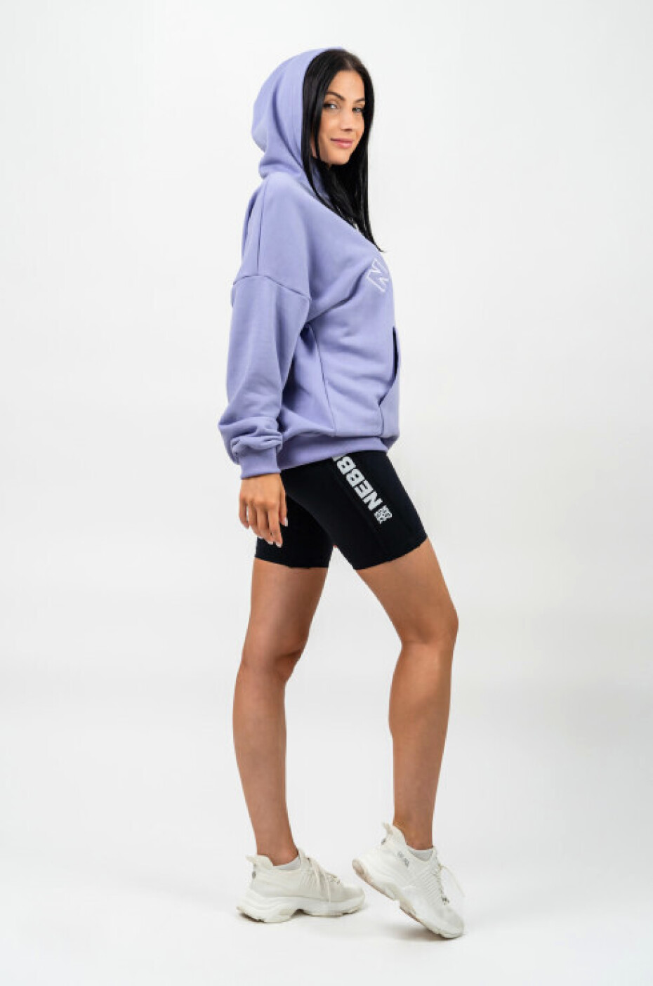 Dámská mikina Nebbia GYM RAT Branded Oversized Hoodie purple S - main (3)