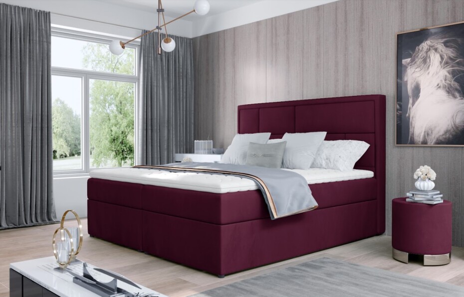 Artelta Manželská postel MERON Boxspring | 160 x 200 cm Barva: Dora 28 - main (6)