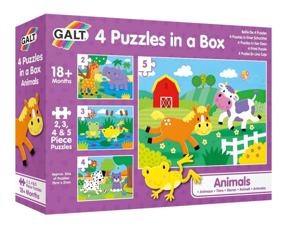 Galt 4 Puzzle v krabici - Zvířatka - main (0)