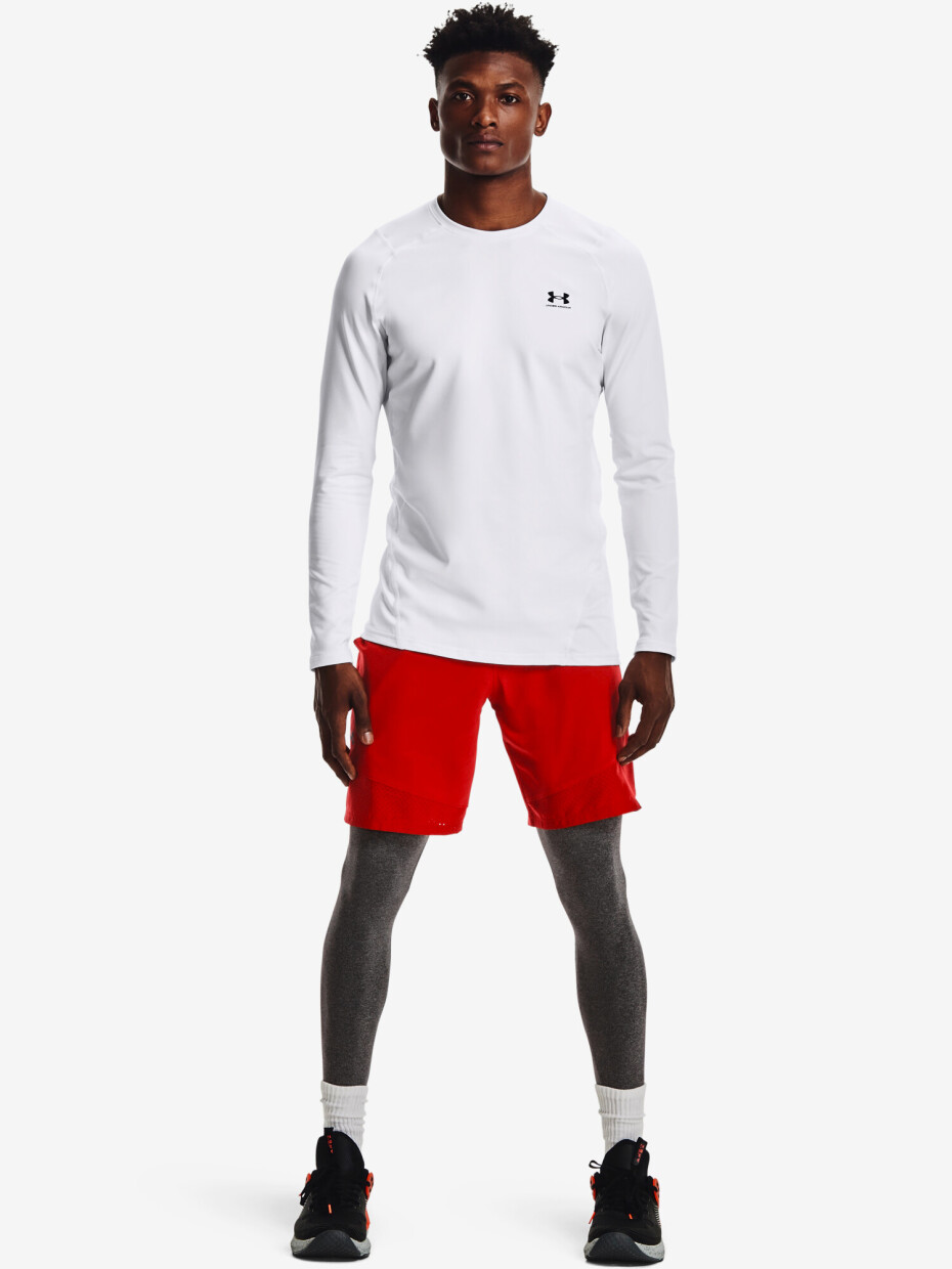 Pánské tričko Under Armour  Fitted Crew-WHT M - main (1)