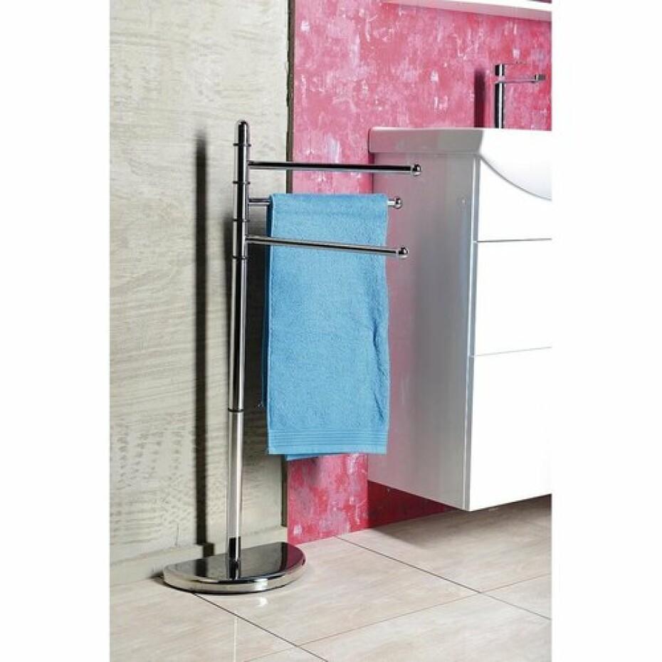 GEDY HI31 Hibiscus stojan s držákem ručníků, stříbrná - main (2)
