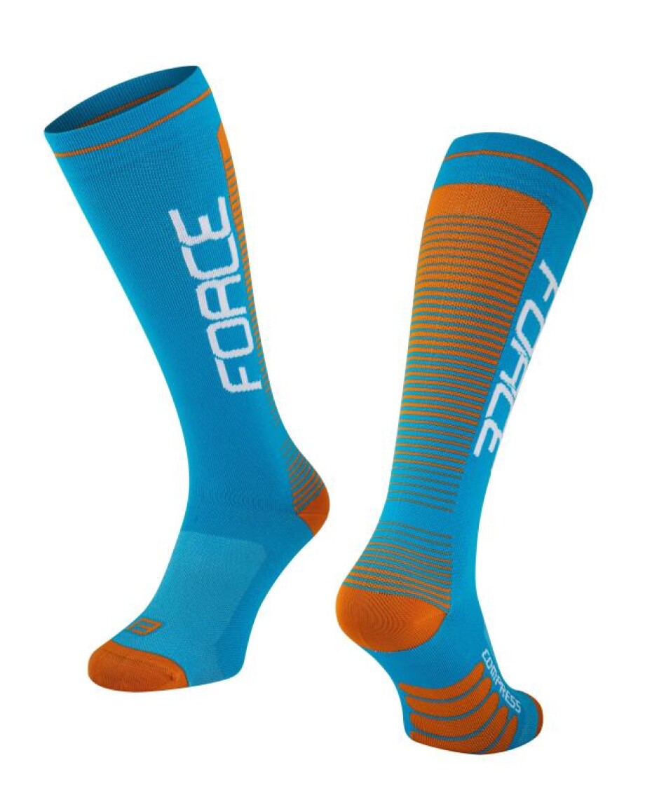 Force Ponožky COMPRESS modro-oranžové - main (0)