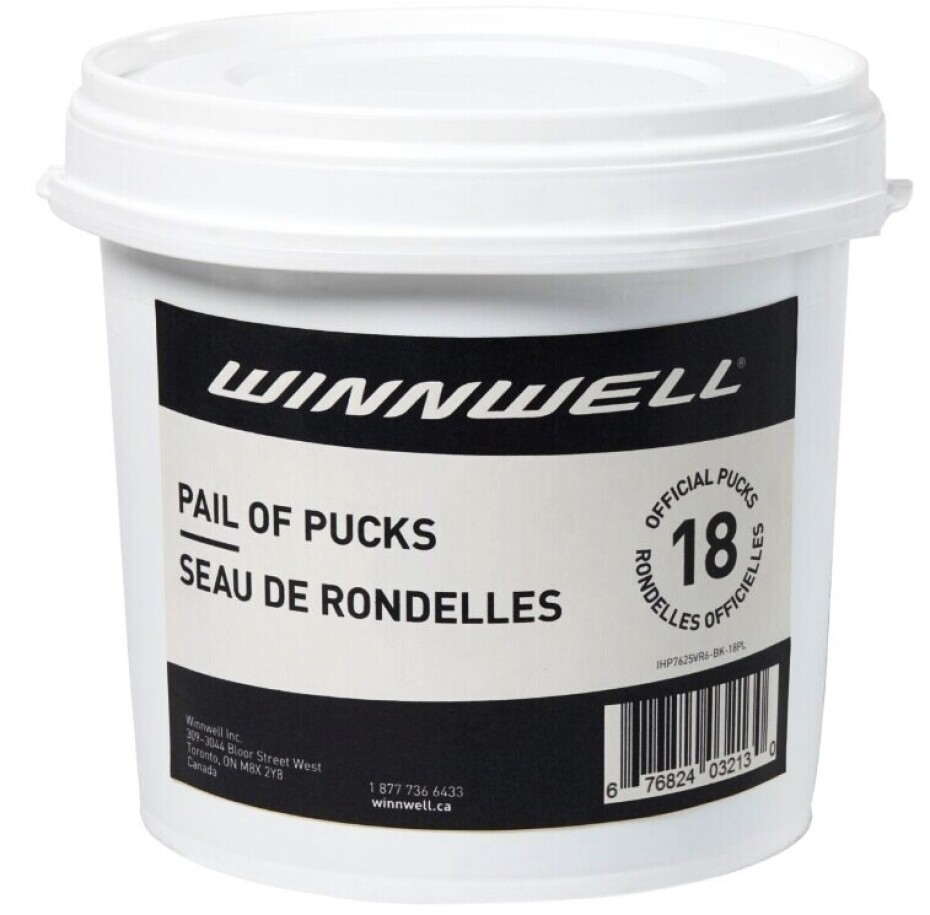 Hokejový puk WinnWell  black official (18 pcs) - main (0)