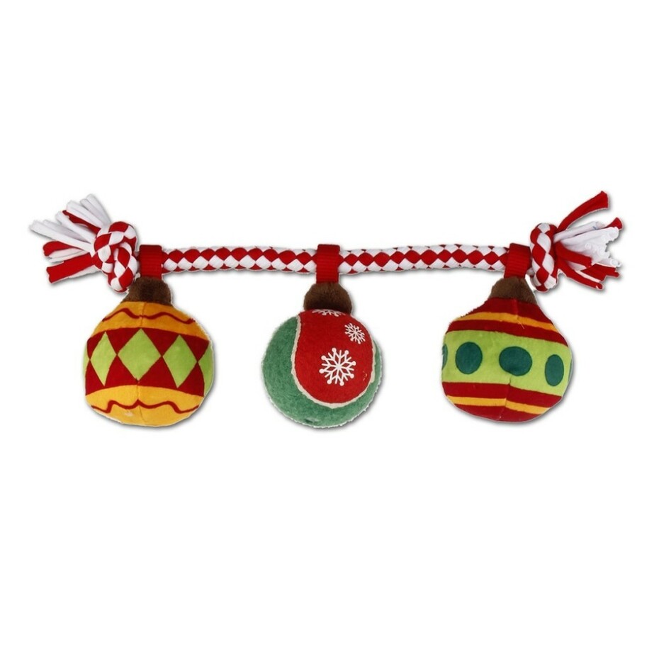GiGwi art. 8607 Vánoční lano s míčky - main (0)