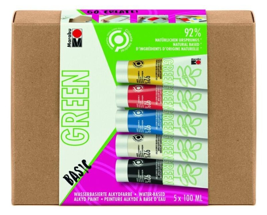 Marabu Green Sada Alkydových barev Basic 5x 100 ml - main (0)