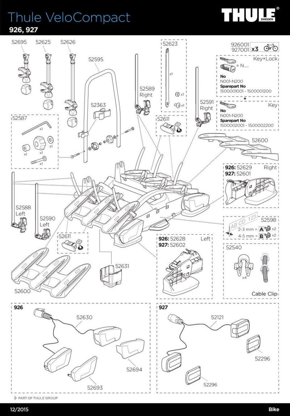 Nosič kol Thule VeloCompact 926 + Adaptér pro 4. kolo - main (1)