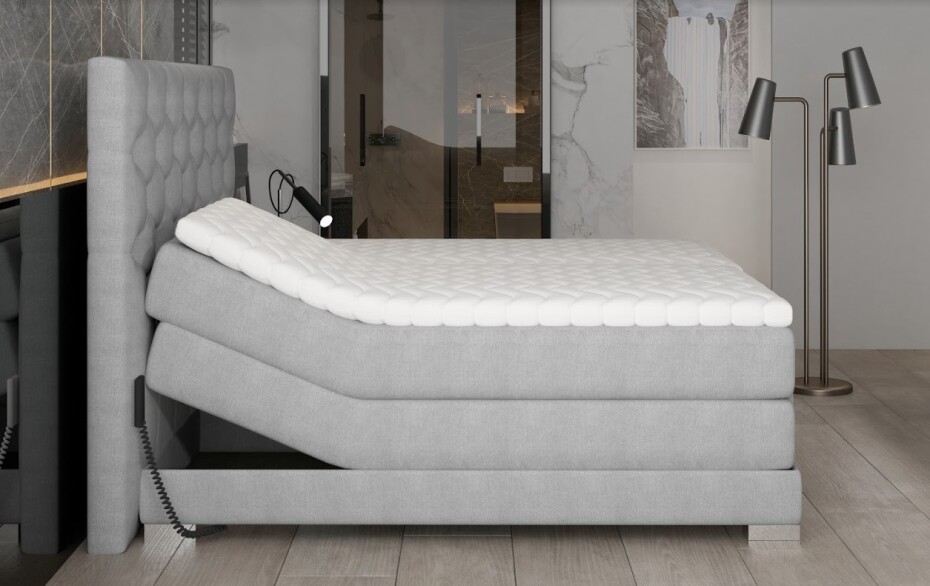 Artelta Manželská polohovatelná postel CLOVER Boxspring | 160 x 200 cm barevné provedení: Monolith 09 - main (13)