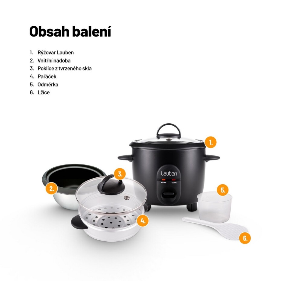 Lauben Rice Cooker 600BC - Stylový rýžovar - main (5)