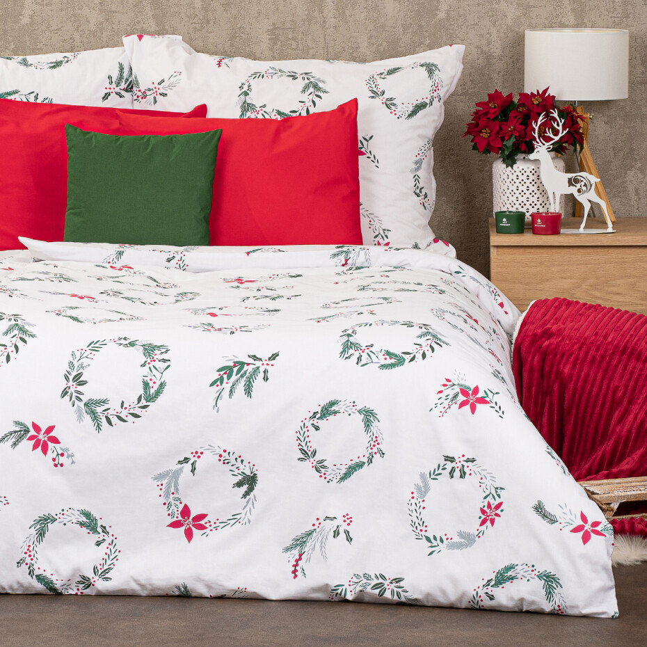 4Home Vánoční bavlněné povlečení Christmas holly, 140 x 220 cm, 70 x 90 cm - main (3)