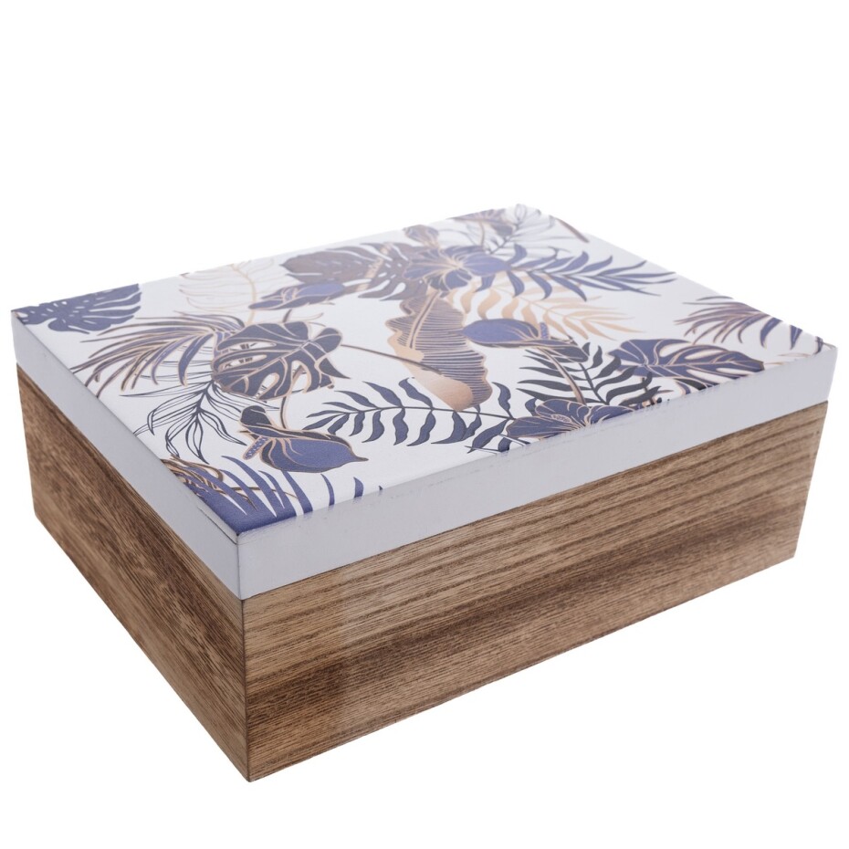 Dřevěná krabička Tropical blue, 20 x 15 x 7,5 cm - main (0)
