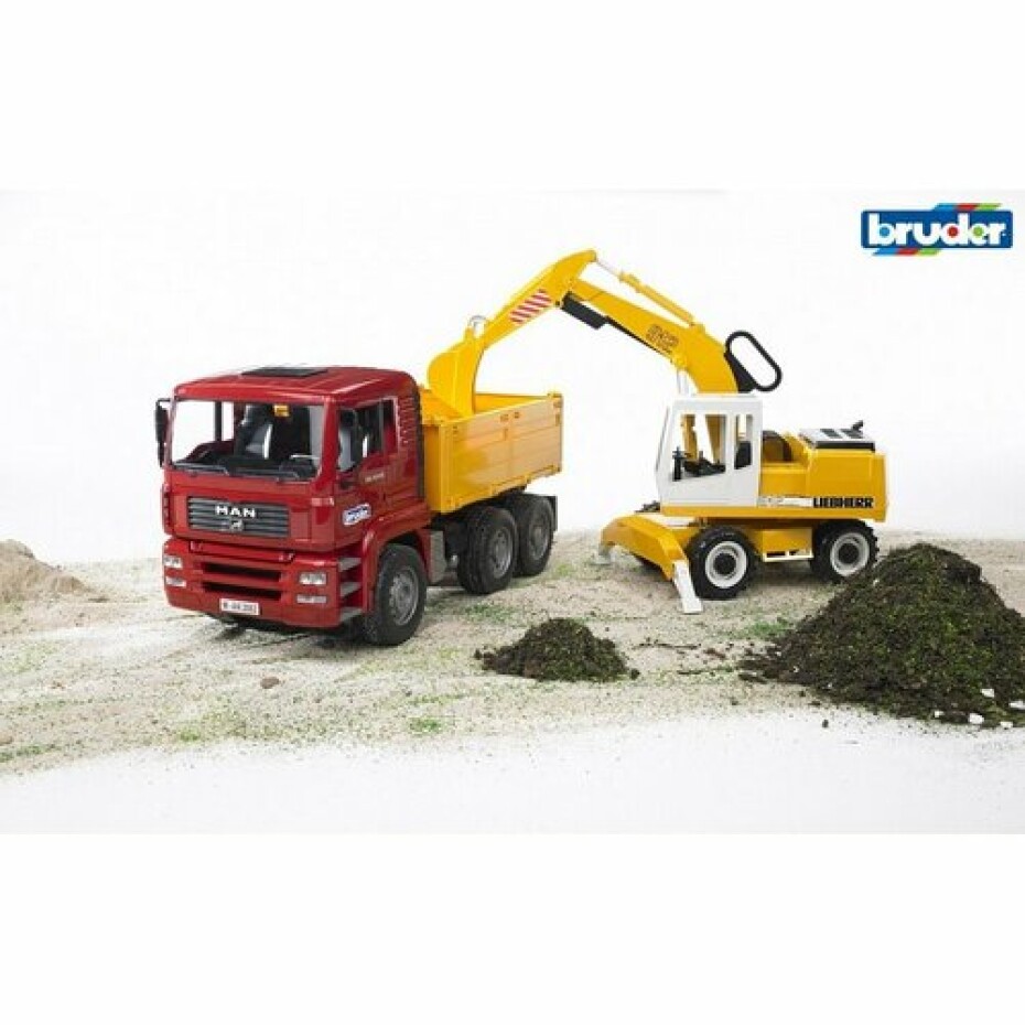 Bruder Nákladní auto MAN TGA s bagrem Liebherr, 1:16, 73 x 18,5 x 23 cm - main (1)
